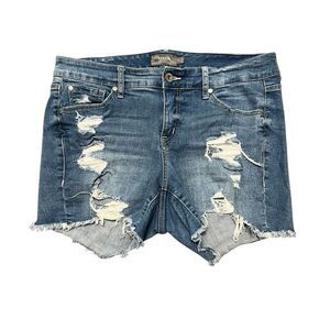 TORRID Medium Wash Distressed Jean Shorts Size 12
